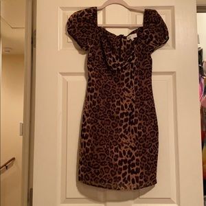 Cheetah print hourglass figure dress